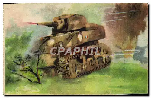 Cartes postales Militaria Tank Char