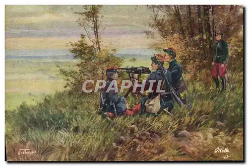 Cartes postales Militaria Mitrailleuse