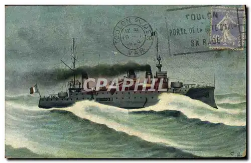 Ansichtskarte AK Bateau Guerre Cuirasse Patrie