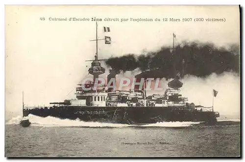 Cartes postales Bateau Guerre Cuirasse Iena