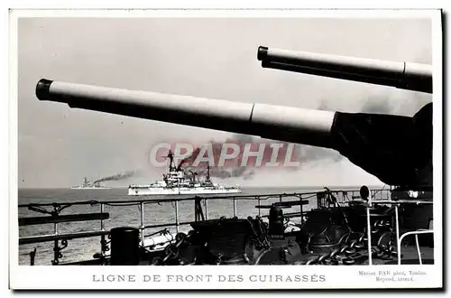 Ansichtskarte AK Bateau Guerre Ligne de front des cuirasses