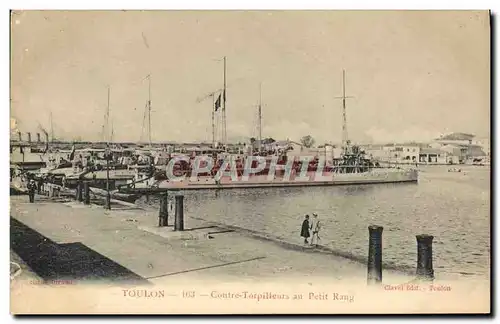 Cartes postales Bateau Guerre Toulon Contre torpilleurs au petit rang