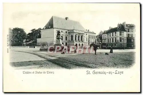 Ansichtskarte AK Le theatre et statue de Thiers St Germain en Laye