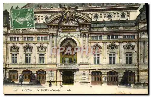 Cartes postales Le theatre municipal Tours