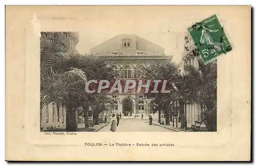 Cartes postales Le theatre Entree des artistes Toulon