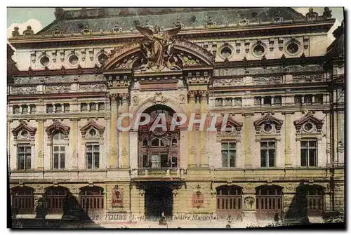 Cartes postales Le theatre municipal Tours