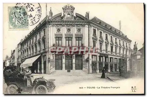 Ansichtskarte AK Tours Le theatre Francais Automobile