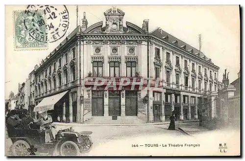 Cartes postales Tours Le theatre Francais Automobile