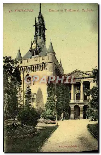 Cartes postales Toulouse Donjon et theatre du Capitole