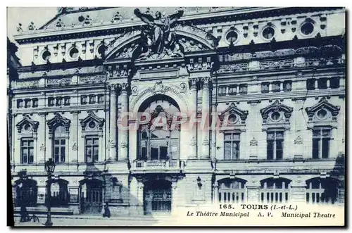 Cartes postales Le theatre municipal Tours