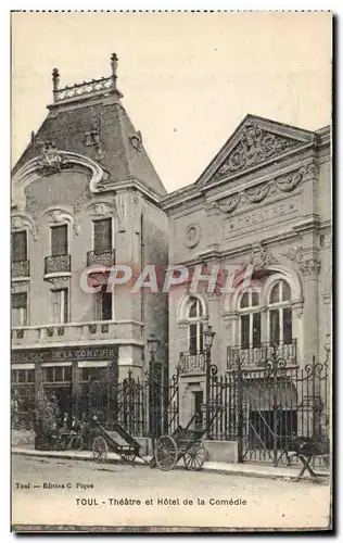 Cartes postales Le theatre et Hotel de la Comedie Toul