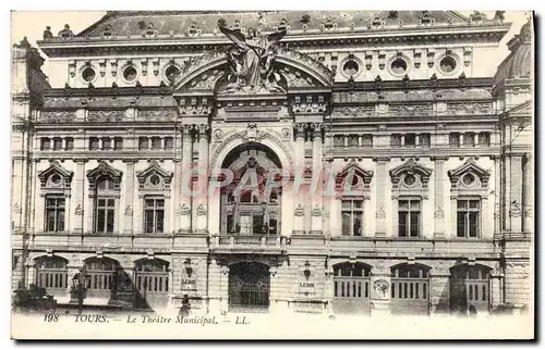 Cartes postales Le theatre municipal Tours