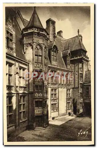 Ansichtskarte AK Bourges Hotel de Jacques Coeur la cour