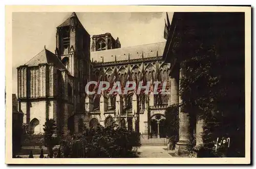 Ansichtskarte AK Bourges La Cathedrale Les Cinq Portails de la Facade