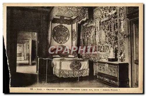 Cartes postales Pau Chateau Henri IV Chambre Louis XIV dite Abd el Kader