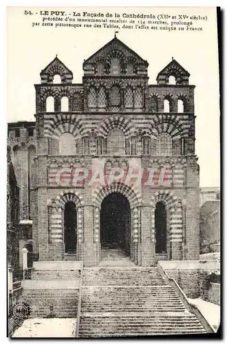 Ansichtskarte AK Le Puy La Facade de la Cathedrale