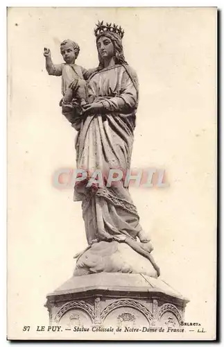 Cartes postales Le Puy en Velay Statue Colossale de Notre Dame de France