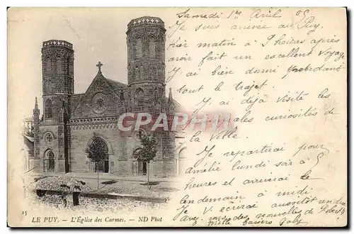 Cartes postales Le Puy en Velay L'Eglise des Carmes