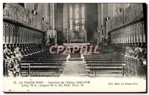Cartes postales La Chaise Dieu Interieur de L'Eglise