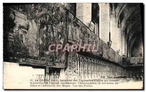 Cartes postales La Chaise Dieu Specimen des tapisseries d'Arras