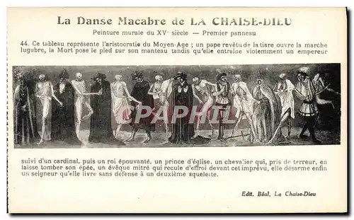 Cartes postales La Chaise Dieu Danse Macabre