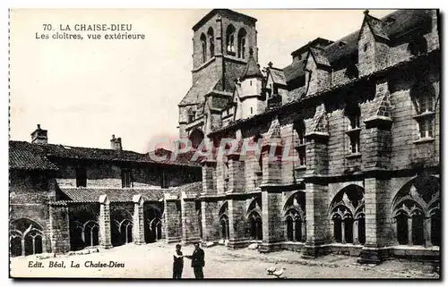 Cartes postales La Chaise Dieu Les Cloitres Vue Exterieure