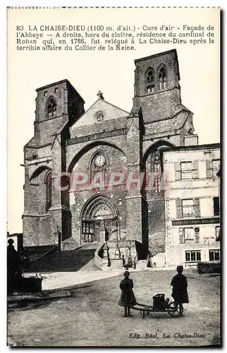 Cartes postales La Chaise Dieu Cure d'air Facade de l'abbaye
