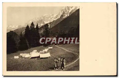Cartes postales Scout Scoutisme Jamboree Camp d&#39eclaireuses ainees en SAvoie