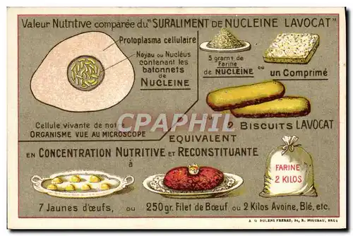 Cartes postales Publicite Suraliment de Nucleine LAVOCAT