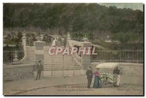 Cartes postales Toulon Mourillon Entree du jardin d'acclimatation Marchand de glaces