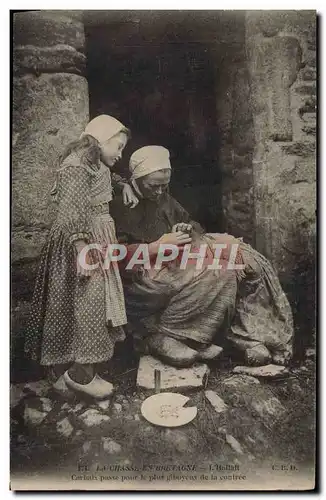 Cartes postales La chasse en Bretagne L'hallali Carhaix Enfants Poux