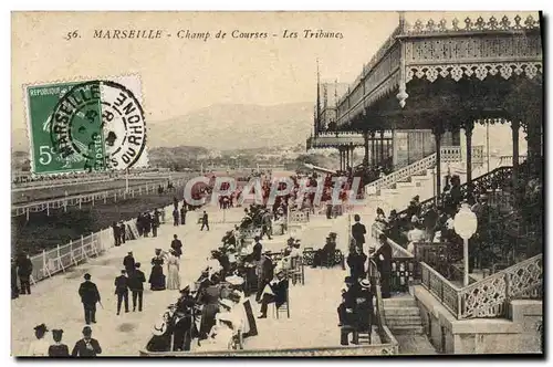 Cartes postales Cheval Equitation Hippisme Marseille Champ de courses Les tribunes