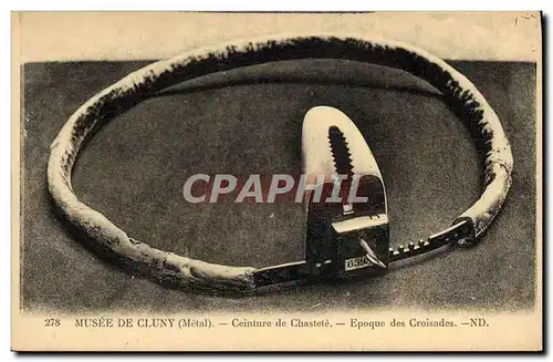 Cartes postales Nu erotique Femme Ceinture de chastete Musee de Cluny Paris