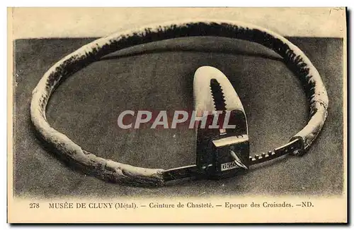 Ansichtskarte AK Nu erotique Femme Ceinture de chastete Musee de Cluny Paris Epoque des Croisades