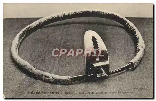 Ansichtskarte AK Nu erotique Femme Ceinture de chastete Musee de Cluny Paris Epoque des Croisades