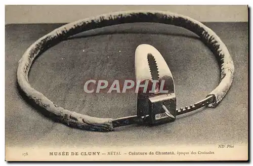 Ansichtskarte AK Nu erotique Femme Ceinture de chastete Musee de Cluny Paris Epoque des Croisades