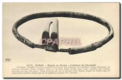 Ansichtskarte AK Nu erotique Femme Ceinture de chastete Musee de Cluny Paris Epoque des Croisades