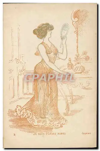 Cartes postales Nu erotique Femme Je dois plaire aussi