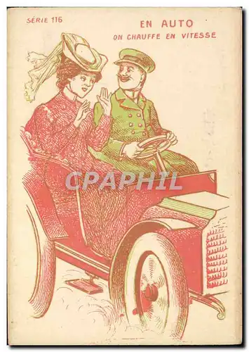 Cartes postales Nu erotique Femme En Auto Automobile