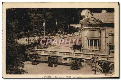 Cartes postales Terrasse et Theatre du casino Vichy
