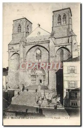 Cartes postales La Chaise Dieu Eglise La facade