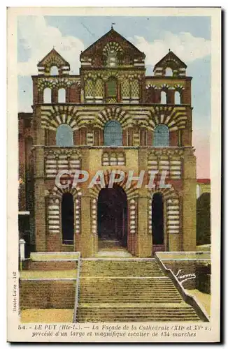 Ansichtskarte AK Le Puy La Facade de la Cathedrale