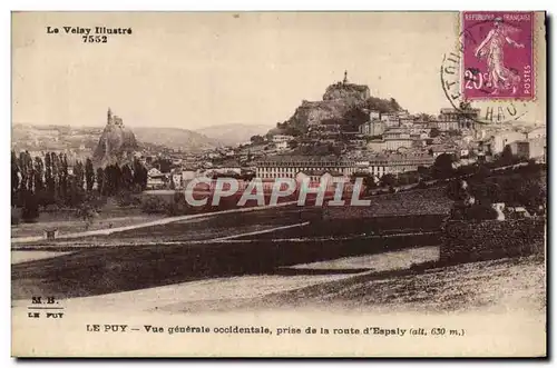 Cartes postales Le Puy Vue Generale Prise de la Route d&#39Espaly