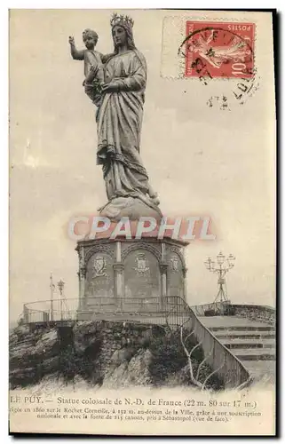 Ansichtskarte AK Le Puy Statue colossale de Notre Dame France