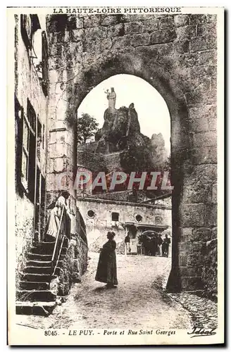 Cartes postales Le Puy Porte et Rue Saint Georges (animee)