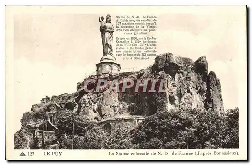 Cartes postales Le Puy en Velay La statue colossale de Nd de France