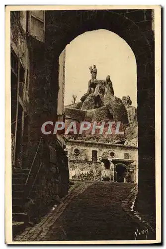 Ansichtskarte AK Le Puy en Velay Notre Dame de France et le Rocher Corneille