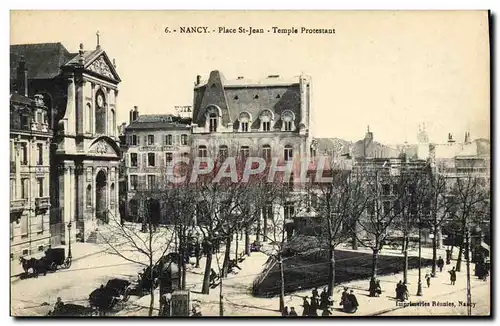 Cartes postales Nancy Place St Jean Temple protestant