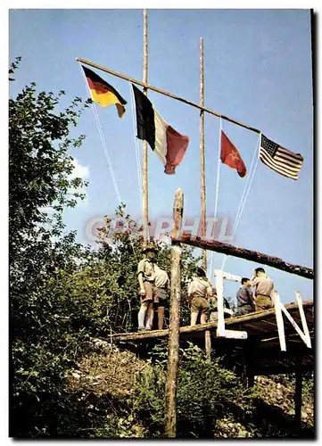 Moderne Karte Scout Jamboree Eclaireurs neutres de France