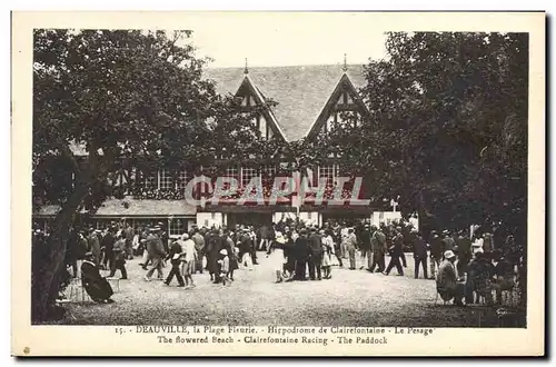 Cartes postales Cheval Equitation Hippisme Deauville Hippodrome de Clairefontaine Le pesage